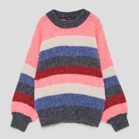 Zara Bold Striped Knit Sweater - Picture 4 of 5